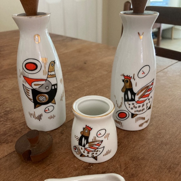 Mid-century modern, vintage Japanese cruet set - Picture 4 of 5